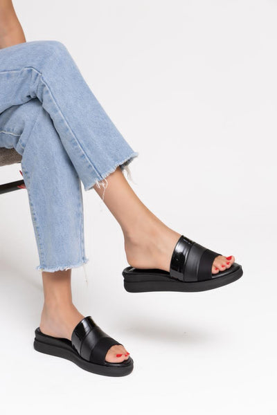 Double Strap Flats 567 - Black