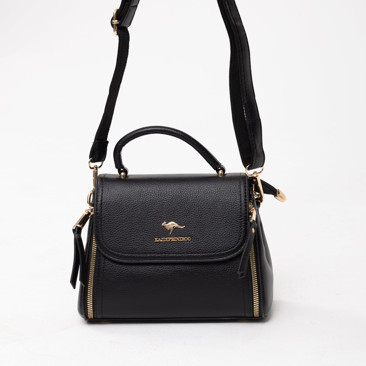 Multi-Way Leather Handbag - Black