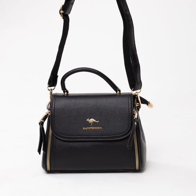 Multi-Way Leather Handbag - Black