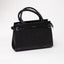 Woven Panel Structured Handbag - Black