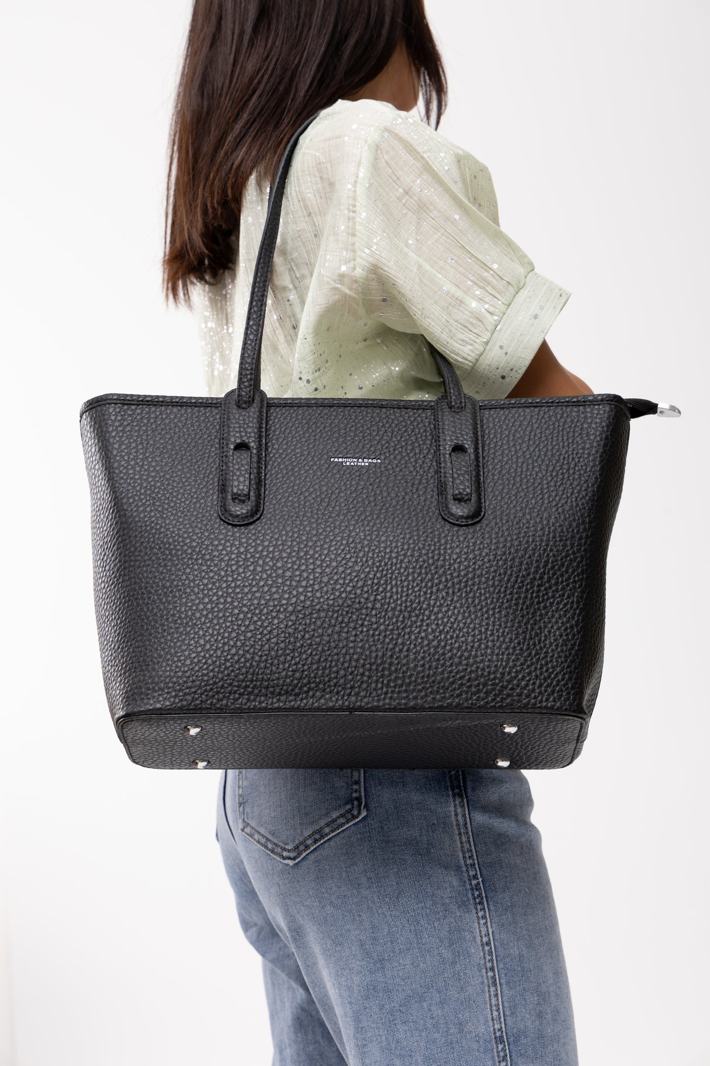 Studded Bottom Tote Bag
