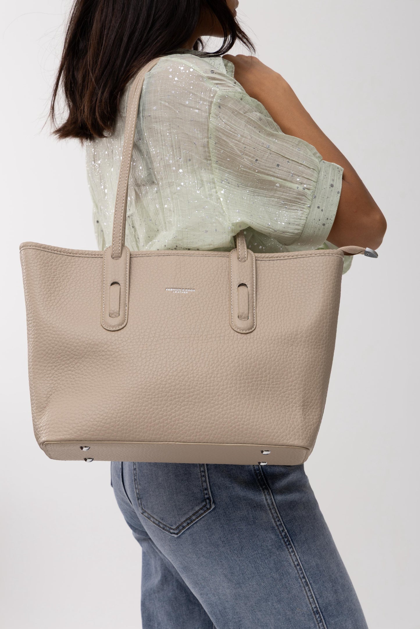 Studded Bottom Tote Bag